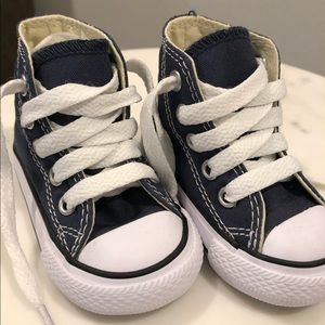 Infant High Top Converse in Navy - Size 2